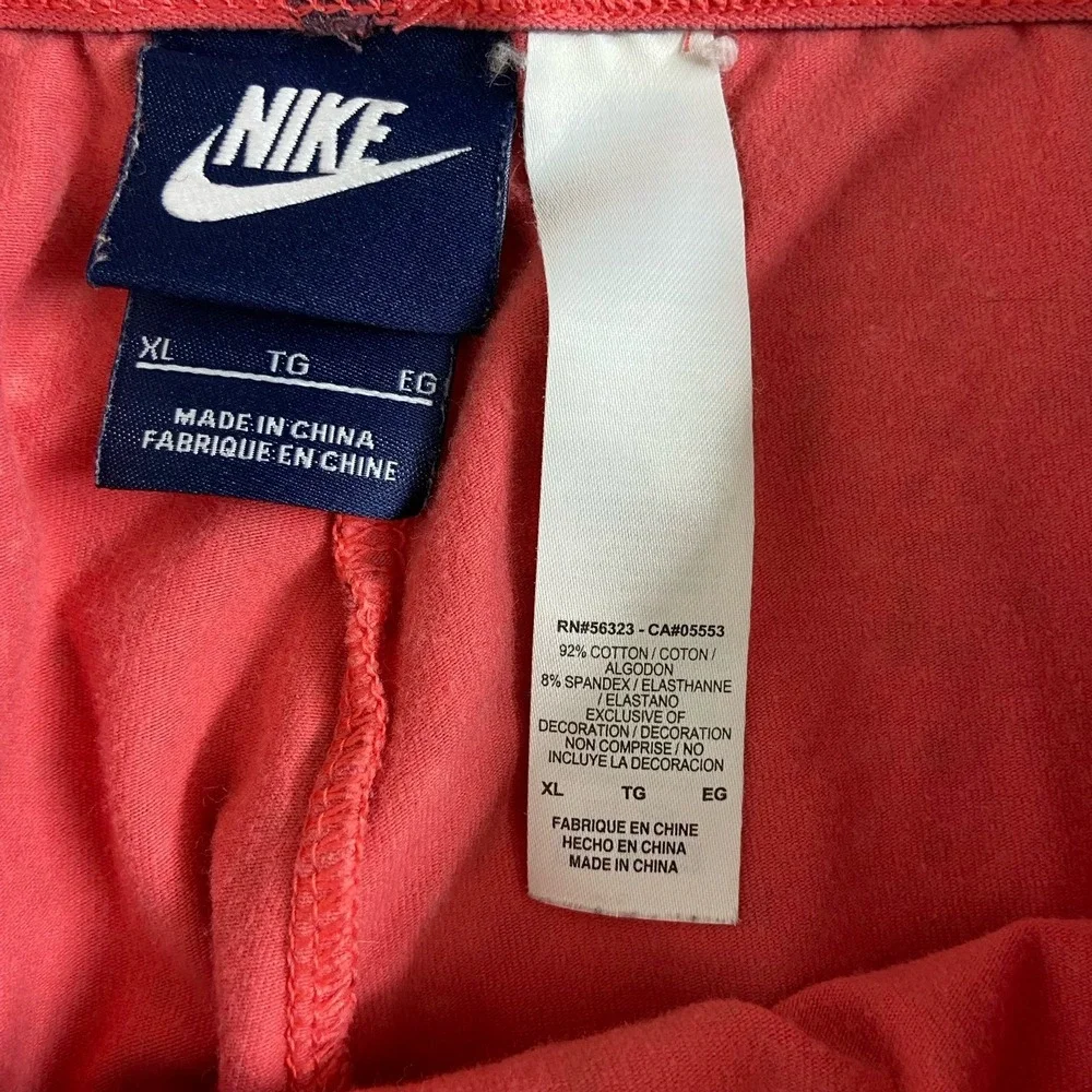 Nike youth‎ coral pull on stretch polka dot print athletic active leggings XL